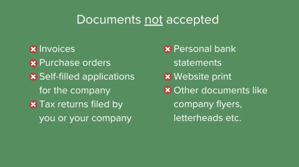 Documents Not Accepted For Facebook Business Verification