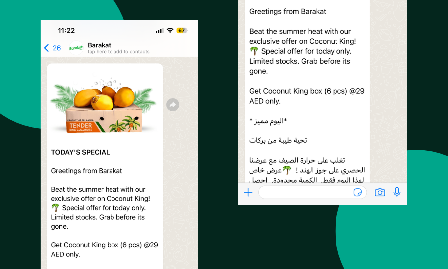 Barakat WhatsApp Marketing Campaign